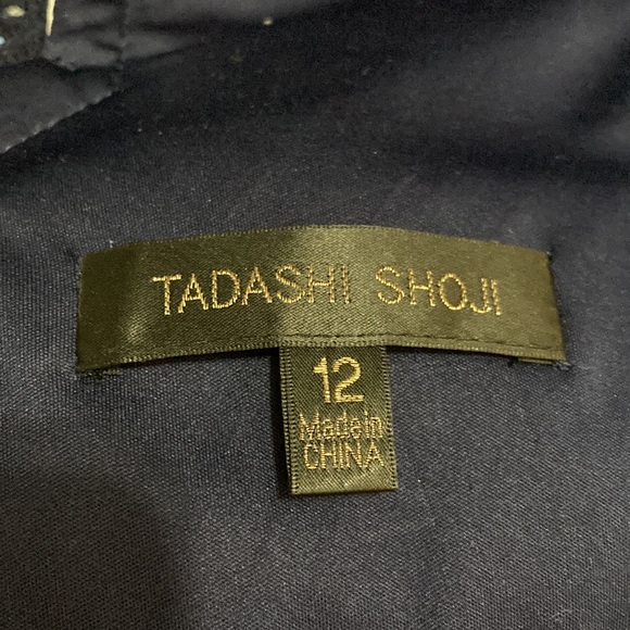 Tadashi Shoji dress lace sequins size 12 blue-gray women - Picture 7 of 7